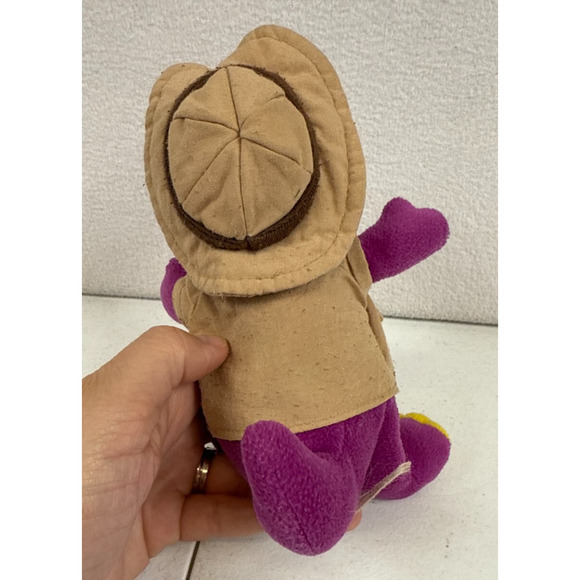 Vintage 90s Lyons Safari Tourist‎ Barney The Dinosaur Plush 8" Stuffed Character - Picture 5 of 5